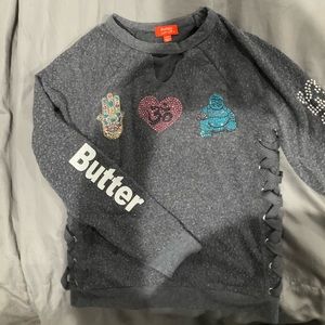 Butter Zen sweatshirt girls size L (12)